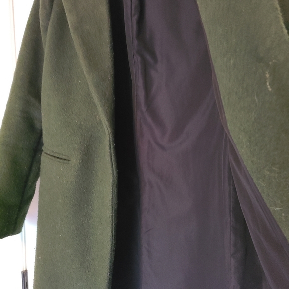 Forest Green Mid Season Top Coat - Picture 5 of 7